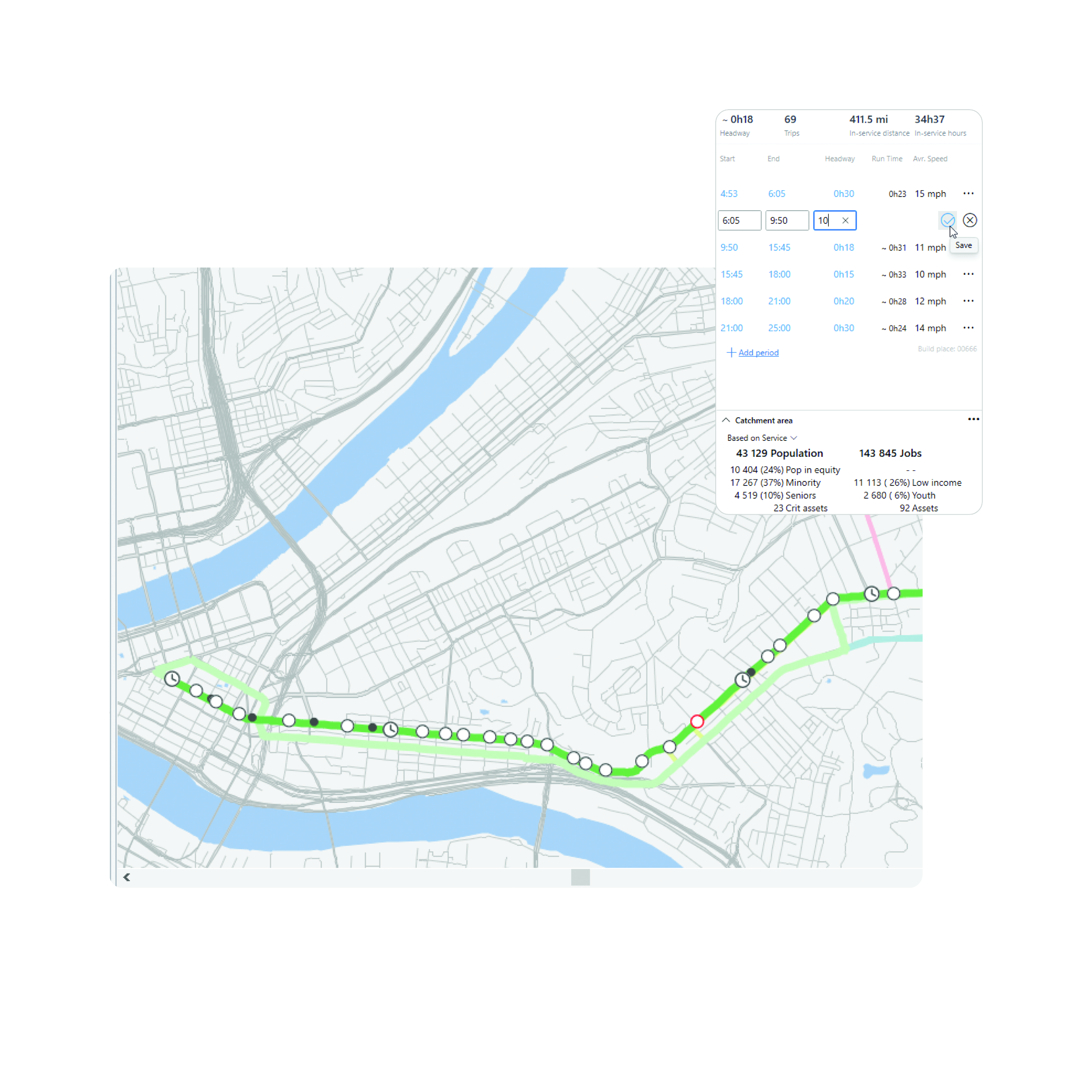 Illustration HASTUS network design
